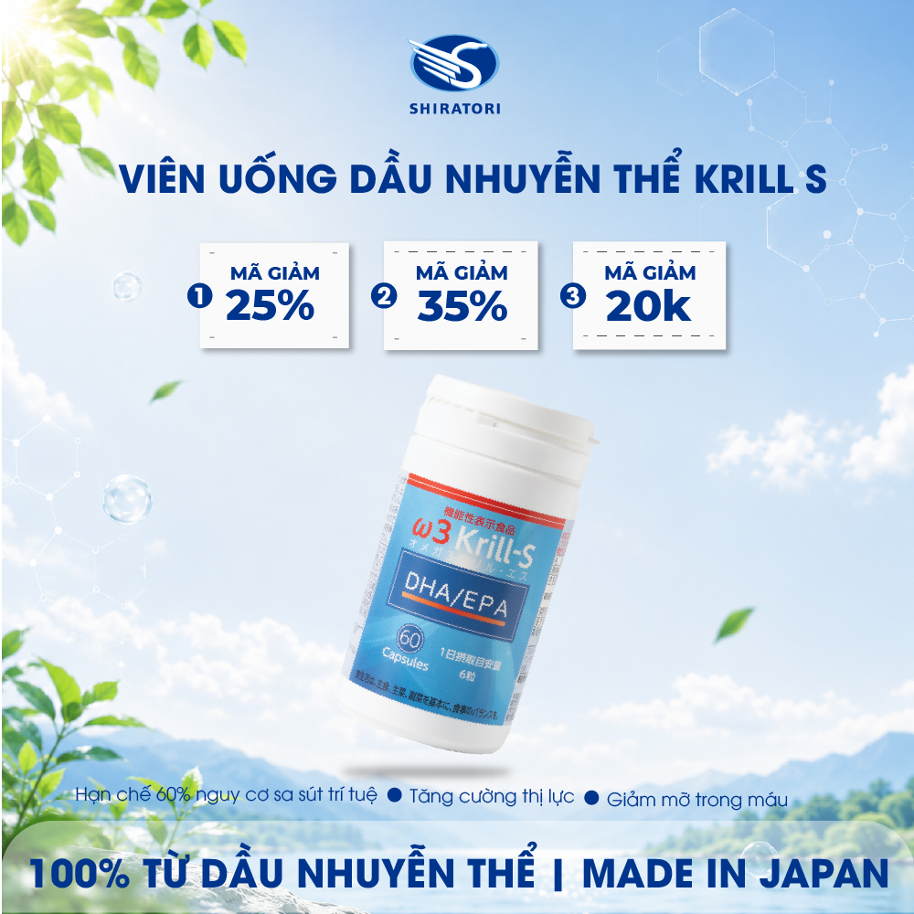 Dầu Nhuyễn Thể Omega 3 Krill-S