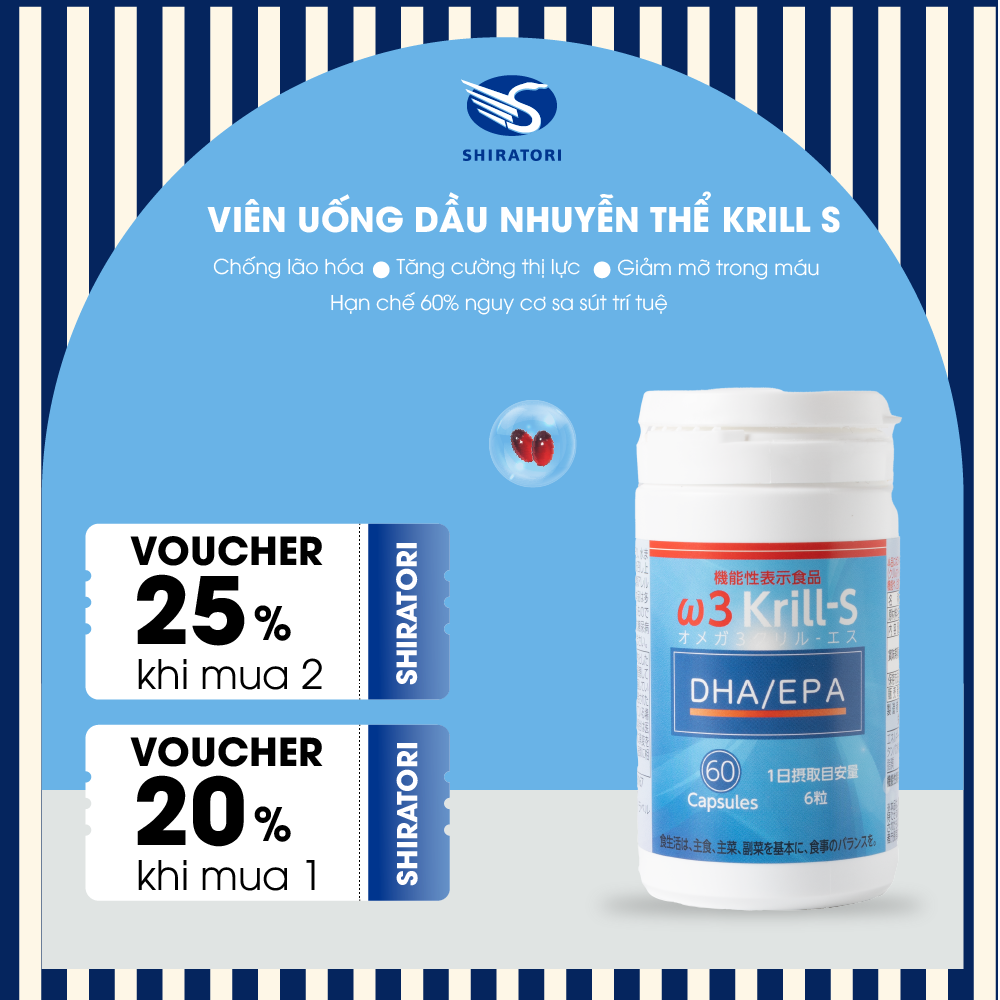 Dầu Nhuyễn Thể Omega 3 Krill-S